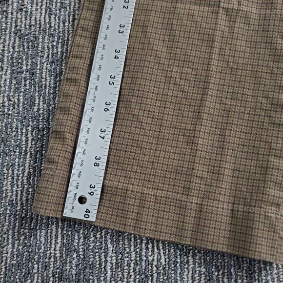 Lauren Ralph Lauren Chino Pants Women's 10 Brown Houndstooth Trousers Straight - Picture 10 of 13